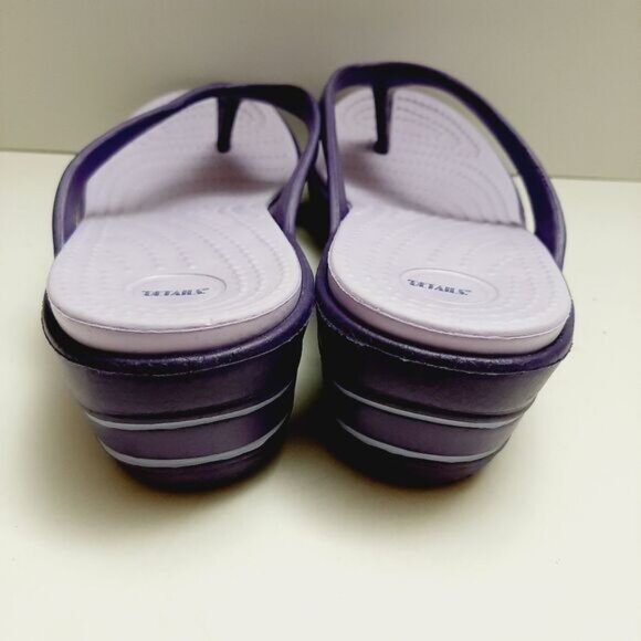 DETAILS Wedge Light Sandals Purple Thong Flip Flops Slip On Sz 9 | Eur 40 - Picture 10 of 16